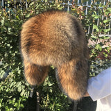 Full Oversized Fox Fur Trapper Hat