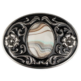 Western Stone Floral Belt Buckle