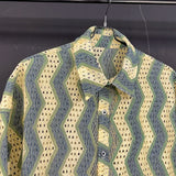 Loose Striped Button-Up
