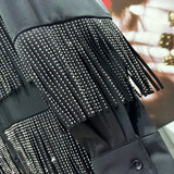 Spliced Tassel Button-Up