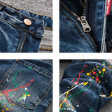 Paint Splattered Denim Jeans