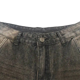 Distressed Multi-pocket Denim Shorts