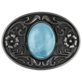 Western Stone Floral Belt Buckle