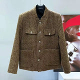 Elegant Red Tweed Blazer