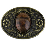 Western Stone Floral Belt Buckle