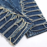 Ripped Distressed Blue Denim Jeans