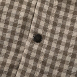 Plaid Reversible Canvas Panting Button-Up