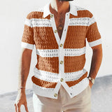 Hollow Knit Polo Shirt