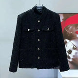 Elegant Red Tweed Blazer