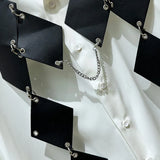 Diamond Cascade Button-Up