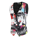 Sleeveless Graphic Printed Vest