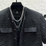 Diamond Set Multi Pocket Coat