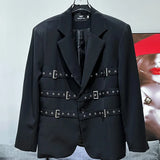 Buckle Strapped Suit Jacket