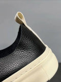 Onyx Crest Leather Low-Top Sneakers