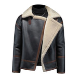 Faux Leather Patchwork Jacket
