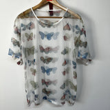 Butterfly Sheer Mesh T-shirt