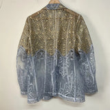 Transparent Lace Sequin-Crest Blazer