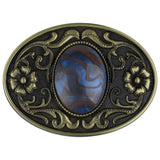 Western Stone Floral Belt Buckle