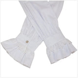 Edwardian Lace Jabot Top with Ruffle Cuffs