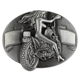 Motorcycle Girl Belt Buckle