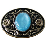 Western Stone Floral Belt Buckle