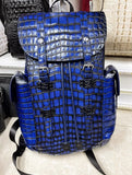 Luxe Croc-Embossed Multi-Tone Backpack