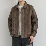 PU Leather Utility Jacket