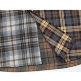 Plaid Patchwork Button-Up