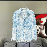 Cloudburst Sheer Button-Up Shirt