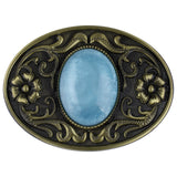 Western Stone Floral Belt Buckle