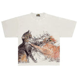 Artistic Cat Graphic Tee
