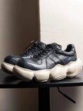 Monarch Crest Chunky Leather Sneakers