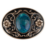 Western Stone Floral Belt Buckle