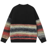 Retro Wave Knit Polo Sweater