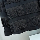 Spliced Tassel Button-Up