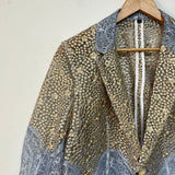 Transparent Lace Sequin-Crest Blazer