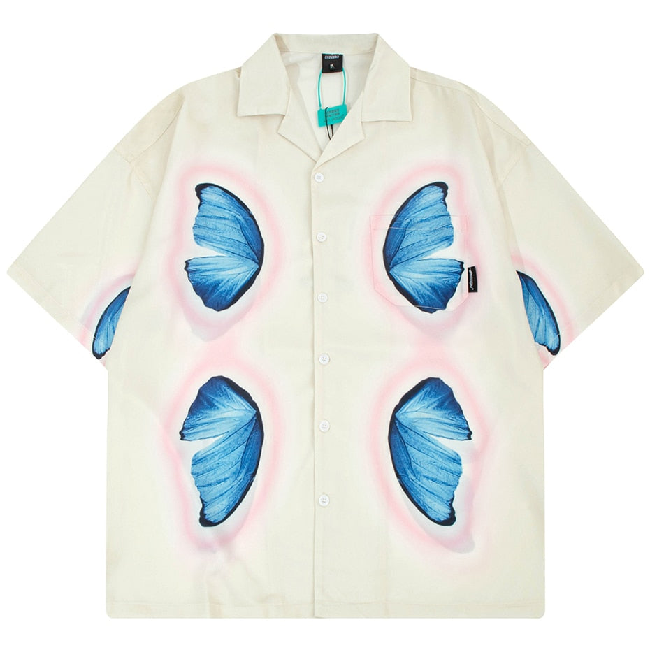Fantasy Butterfly Hawaii Button-Up Shirt