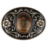 Western Stone Floral Belt Buckle