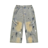Distressed Deconstructed Denim Shorts