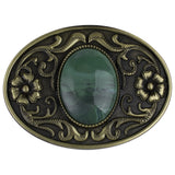 Western Stone Floral Belt Buckle