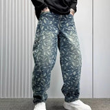 Feather Stitched Denim Jeans