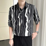 Ice Silk Contrast Shirt