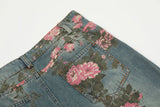 Dual Rose Floral Denim Jeans