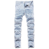 Fringe Distressed Denim Patched Jeans