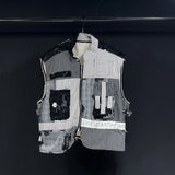 Checkered Patchwork Vest