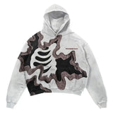 Abstract Skeleton Graphic Hoodie