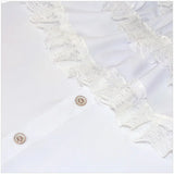 Edwardian Lace Jabot Top with Ruffle Cuffs