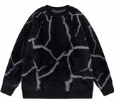 Cracked Lightning Fuzzy Sweater