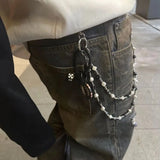 Cracked Blue Emblem Jean Chain