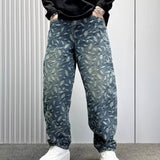 Feather Stitched Denim Jeans